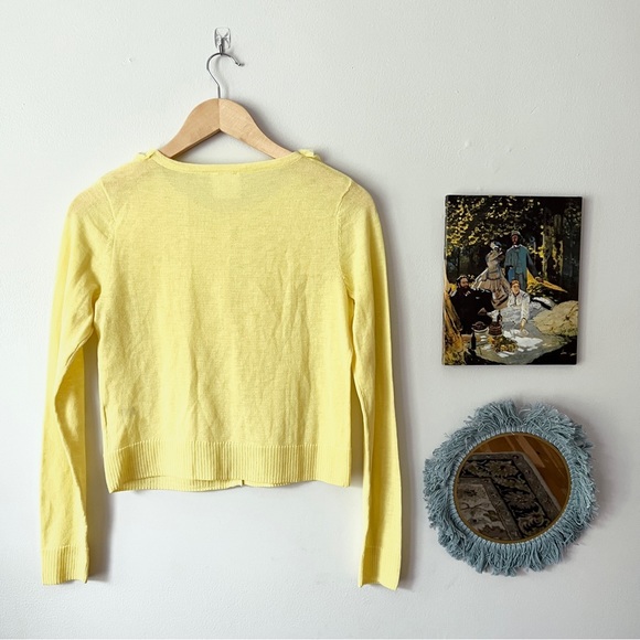 Mac + Jac Yellow Ruffle Crop Cardigan - Picture 5 of 6